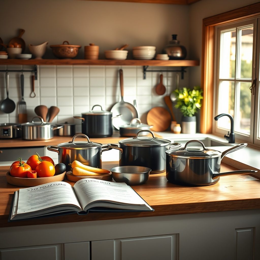 Quality cookware displayed